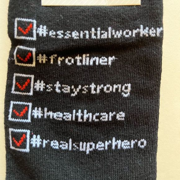 Men's Crew Socks -Health Worker Series- Hashtag#- NWT - Picture 2 of 7